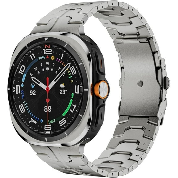 REQO Stainless Steel Strap for Samsung Galaxy Watch 8 Bands 40MM 44MM & Galaxy Watch 8 Classic 46MM Band,Luxury Metal Galaxy Watch 8 40MM Wristband Bracelet for Samsung 8 Watch Band Men Women