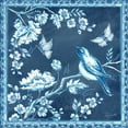 thumbnail image 3 of Tre Sorelle Studios 20x20 Black Modern Framed Museum Art Print Titled - Chinoiserie Tile blue II, 3 of 5
