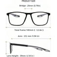 thumbnail image 7 of 2 Pack Reading Glasses for Men，Sports Style Blue Light Blocking Readers with Anti Glare Filter Lightweight Eyeglasses, 7 of 7