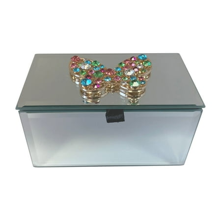 Way To Celebrate Mother’s Day Glass Butterfly Trinket Box