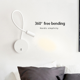 thumbnail image 2 of Luz de lectura de montaje en pared, lámpara de lectura de cama enfocada, atenuación, luces de cabecera, control táctil, salida USB, cuello de cisne flexible, apariencia simple y fácil de instalar ShuxiuWang 1327533075800, 2 of 5