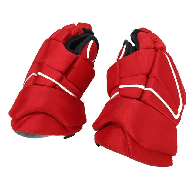 Gants de Hockey sur Glace pour Adultes, Gants de Hockey sur Glace Rouges Maximum pour Sports 8 Pouces