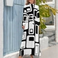 thumbnail image 4 of Vestido largo abstracto con contraste en blanco y negro, vestidos elegantes para mujer para bodas, vestidos largos, 4 of 5