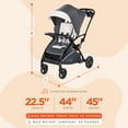 thumbnail image 2 of Baby Trend Sit N' Stand 5 in 1 Shopper Stroller with Canopy and Basket, Magnolia, 2 of 12