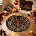 thumbnail image 4 of YAWUBT 3D Christmas Round Rug 2ft, Optical Illusion Christmas Rug for Indoor Outdoor Use, Household Absorbent NonSlip Mat Stain Resistance Mat for Living Room & Bedroom Christmas Decor, 4 of 6
