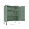 thumbnail image 3 of Naomi Armoire d'Appoint Moderne 31,5 avec 3 Tablettes Ajustables, Vert, 3 of 9