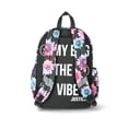 thumbnail image 4 of Justice Girls 17" Floral Print Backpack, Lunch Bag, Water Bottle, and Dangle Set, 4-Piece, Black, 4 of 5