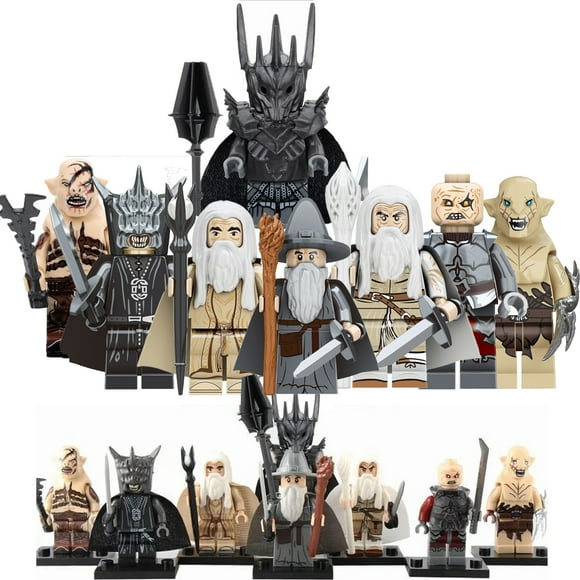 Set de 8 Figuras Medievales Bloques Construcción – Colección de Caballeros y Magos | Juguete de Minifiguras ABS para Niños