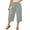 Gray, variant on Women's Plus Size High Waisted Capri Pants Loose Fit Casual Wide Leg Trousers Elastic Waist Summer Pants with Pockets Solid Color