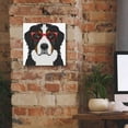 thumbnail image 5 of Epic Graffiti 'Bernese Mountain Dog Wearing Hipster Glasses' by Furbaby Affiliates, Canvas Wall Art, 12"x12", 5 of 8