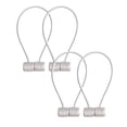 thumbnail image 1 of Paquete de 4 abrazaderas magnéticas para cortinas, soportes para cortinas con imanes, color gris, 1 of 5