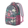 thumbnail image 4 of Cute Baby Dinosaur Pattern Backpack – Artistic Cartoon Dino Print Schoolbag with Planets, Forest, and Star Design, 4 of 5