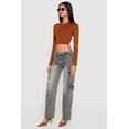 thumbnail image 2 of Women's VIP Acid Wash Straight Leg Utility Jeans, 2 of 4