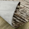 thumbnail image 5 of Ambesonne Vintage Place Mats Set of 4, Vertical Rustic Planks, Standard Size, Brown White, 5 of 6