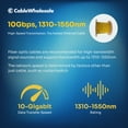 thumbnail image 6 of CableWholesale 12-Strand Fiber Indoor Distribution Fiber Optic Cable, Singlemode OS2 9/125 Micron, Plenum Rated, Yellow, Spool, 1000 feet, 6 of 7