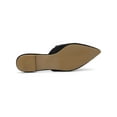 thumbnail image 5 of BLISSFUL STEP Women's Casual Pointy Toe Flat Slides Mules Shoes Black 6, 5 of 8