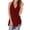Red, variant on QHWAUAKFBN T Shirts For Women Trendy V Neck Sleeveless Solid Chiffon Loose Tank Flowy Summer Tshirts Top