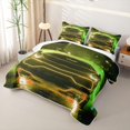 thumbnail image 3 of Castle Fairy Neon Sports Car Twin Quilt Set for Boys,Yellow City Glow Twin Coverlet Set for Bedroom,Yellow Black, 3 of 7