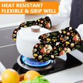 thumbnail image 6 of Black Cow Print Oven Mitts and Pot Holders Sets 4Pcs,Extra Long Oven Gloves Potholder for Kitchen Cooking Baking BBQ 100% Cotton Heat Resistant, 6 of 6