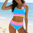 thumbnail image 7 of Oplxuo High Waisted Bikini Sets for Women Tummy Control Swimsuits 3 Piece Bathing Suits Neon Swimwear with Skirt 2026, 7 of 7