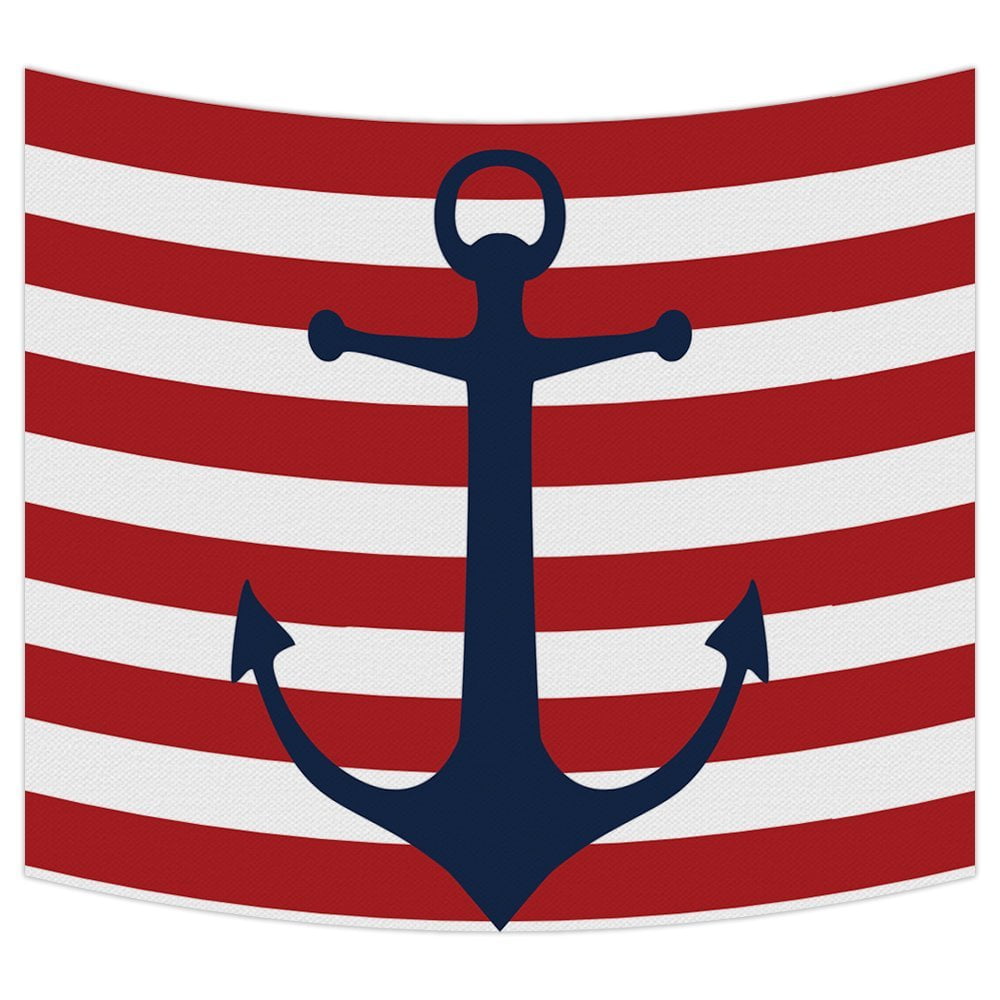 GCKG Red Anchor Tapestry,Red Anchor Wall Hanging Wall Decor Art for
