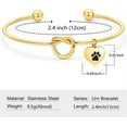 thumbnail image 5 of Heart Paw Print Urn Memorial Cuff Bracelet Cremation Jewelry Infinity Urn Bracelet for Ashes for Women Men, 5 of 7