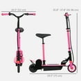 thumbnail image 3 of Soozier Foldable Electric Scooter with Seat for Kids Ages 6-14, Pink, 3 of 10