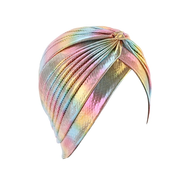 Minnieouse Turbante tradicional para mujer, gorro decorativo reutilizable para la cabeza, diadema, gorro para caminar al aire libre en interiores, gorra de Sombreros Oro Minnieouse AP010882-03
