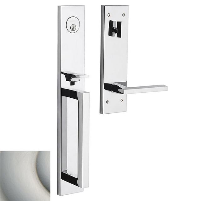 Baldwin 85392150RENT Ensemble de Poignées Minneapolis Full Escutcheon, Nickel Satiné