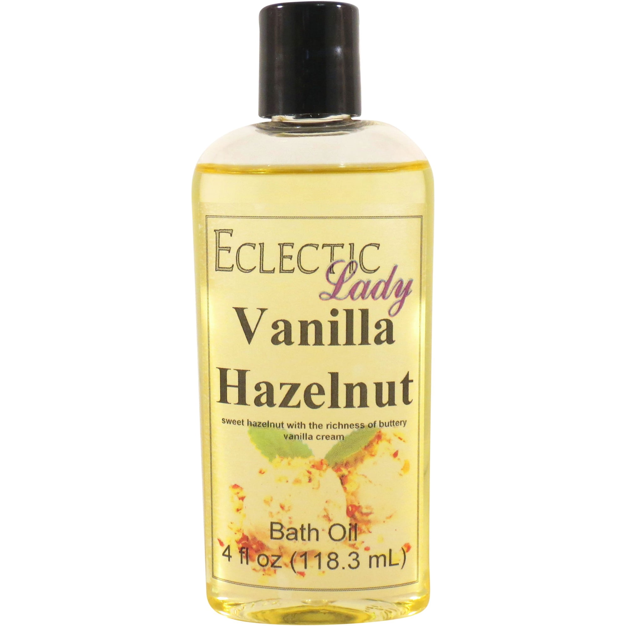 Vanilla Hazelnut Bath Oil - Scented Body Oil - Relaxing & Moisturizing Bathing Oil - Fragrance Body Oil For Dry & Rough Sensitive Skin - 4 oz