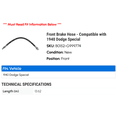 thumbnail image 2 of Front Brake Hose - Compatible with 1940 Dodge Special, 2 of 2