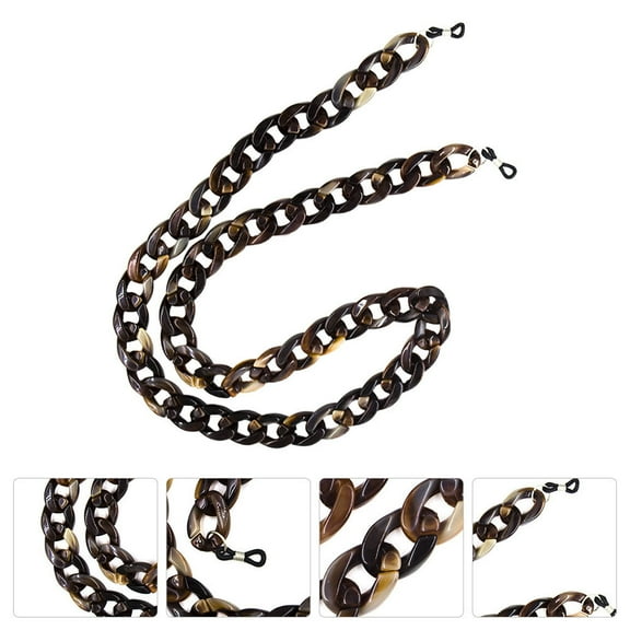 ibasenice Face Mask Lanyard for Glasses Acrylic Transparent Multi Color Stylish Chain