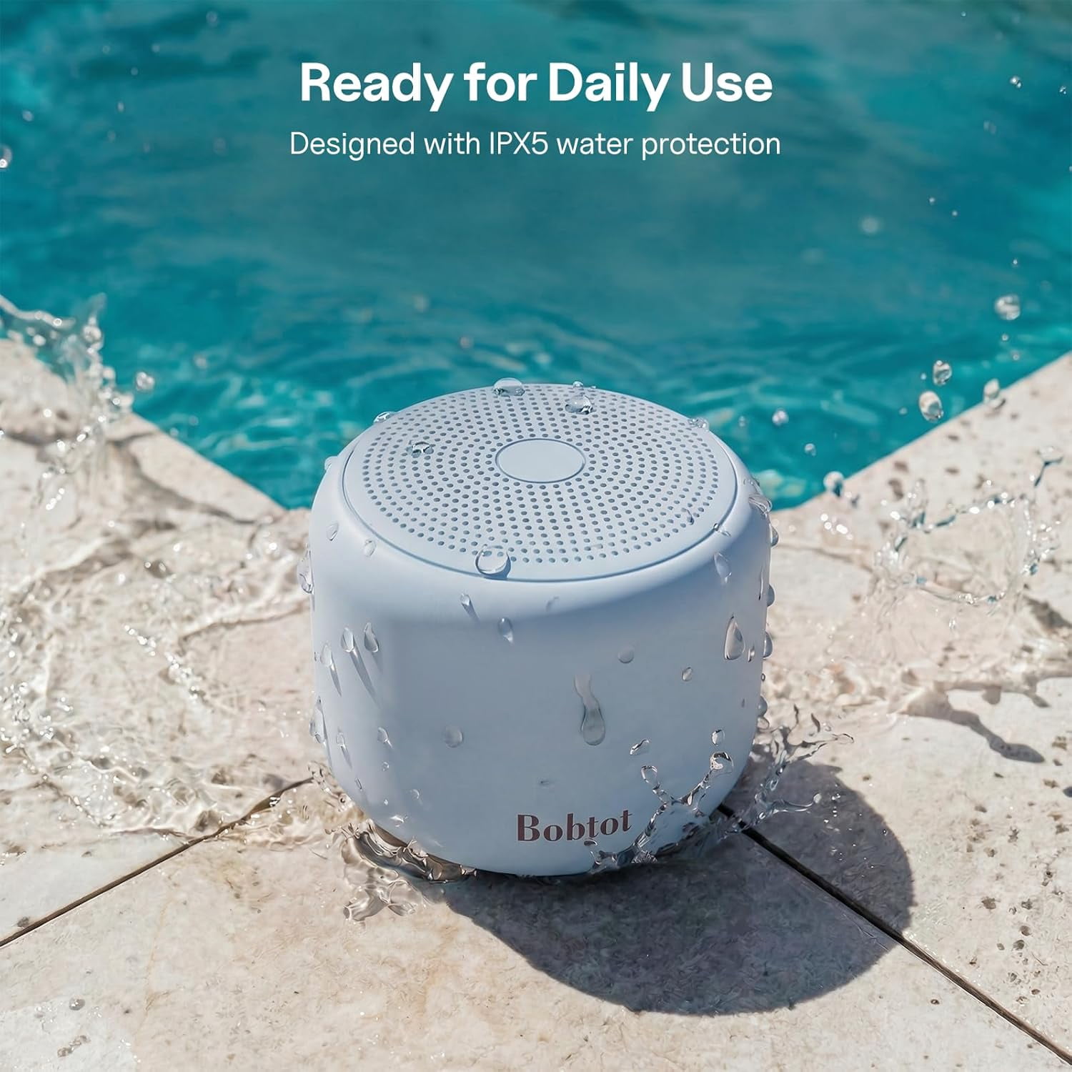 Portable Bluetooth Speaker,IPX5 Waterproof Wireless Speaker with Bluetooth 5.0,20H Playtime,Built-in Mic Mini Speaker for Outdoor/Party/Beach/Travel/Gifts,Blue