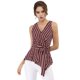 thumbnail image 3 of INSPIRE CHIC Top peplum envolvente con dobladillo asimétrico en la cintura con cuello en V sin mangas para mujerBorgo?a M, 3 of 6
