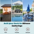 thumbnail image 4 of Walsunny 7 Piece Outdoor Patio Furniture Set, All-Weather PE Rattan Wicker Modular Sectional Conversation Sofa Set with Thick Cushions & Glass Coffee Table for Backyard, Poolside, Garden,Gray, 4 of 7