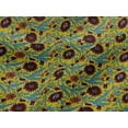 thumbnail image 4 of oneOone Viscose Jersey Fabric Leaves & Floral Block Printed Fabric 1 Yard 60 Inch Wide, 4 of 4