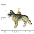 thumbnail image 3 of 14K Yellow Gold Charm Pendant 18 mm 22 Enameled Medium German Shepherd, 3 of 3