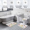 thumbnail image 6 of Retro Sunflower Bathroom Rugs Set Daisy Butterfly Pastoral Rustic Floral Field Non Slip Absorbent Soft Bath Mats 3 Piece Set with Bathroom Rug, U-Shaped Floor Mat, Toilet Seat Cover Large Size, 6 of 9