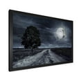 thumbnail image 2 of Designart 'A Full Moon Over Paved Road' Nautical & Coastal Framed Art Print, 2 of 4