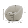 thumbnail image 6 of Better Homes & Gardens Mira Swivel Accent Chair, Cream Linen, 6 of 9