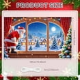 thumbnail image 2 of Santa Claus Christmas Banner Snowy Santa Display Village Scene Christmas Tree Winter Backdrop for Christmas Party Holiday Decoration Home Decor, 2 of 9