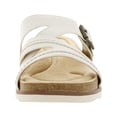 thumbnail image 2 of Clarks Womens Brynn Hope Leather Buckle Slide Sandals, 2 of 4