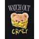 thumbnail image 5 of Women's Casual Fashion T-Shirt with Colorful Ribbon Bear Print, Round Neck, Short Sleeve, Polyester - Machine Washable, 5 of 6