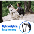 thumbnail image 3 of Collapsible Silicone Pet Bowl with Carabiner for Pets, Orange, 3 of 7