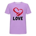 thumbnail image 5 of Stamzod Valentines Shirts for Men Summer Lover Heart Short Sleeve Tshirts Loose Casual Workout Tshirts Shirts for Men Purple L, 5 of 5