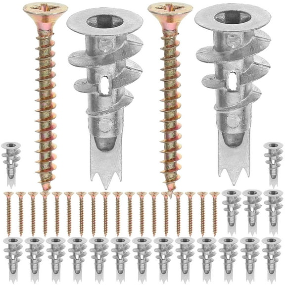 Cavity Wall Anchors Screw Screws Hanging Light Fixtures Hollow Plaster Drywall 20 Sets