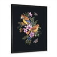 thumbnail image 2 of Designart 'Little Bird Sitting On Colourful Bouquet Of Wildflowers II' Traditional Framed Art Print, 2 of 4