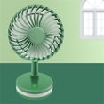 thumbnail image 5 of Ventilador portátil de doble cabezal, miniventilador de escritorio plegable USB para estudiantes y oficinas, modelo 049, diseño redondo verde, 5 of 5
