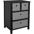 thumbnail image 1 of Commode 4 Tiroirs, Table de Chevet avec Tiroir en Tissu, Organisateur de Rangement pour Chambre, Salon, 1 of 7