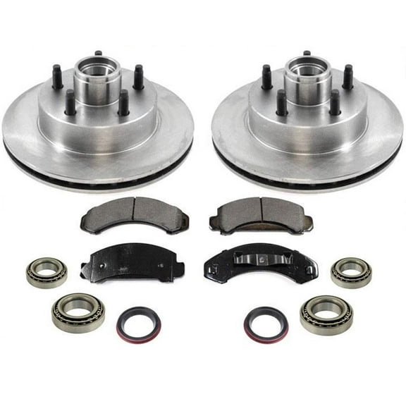 Front Disc Brake Rotors Pads Bearings for REAR-WHEEL-DRIVE Ford Ranger 1983-94